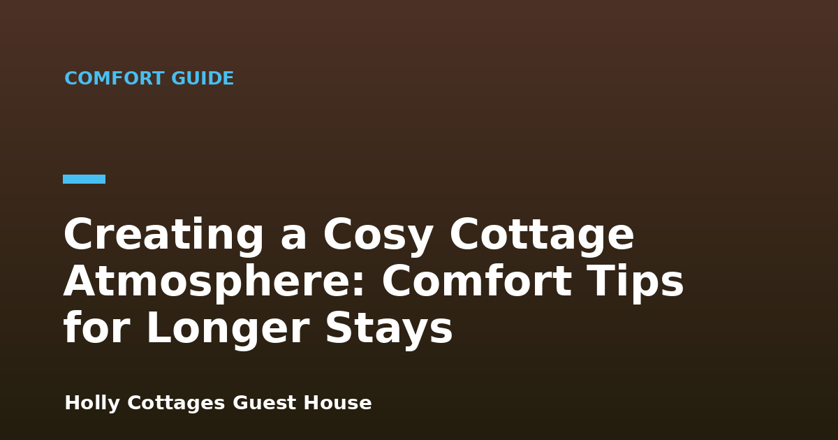 Creating a Cosy Cottage Atmosphere: Comfort Tips for Longer Stays